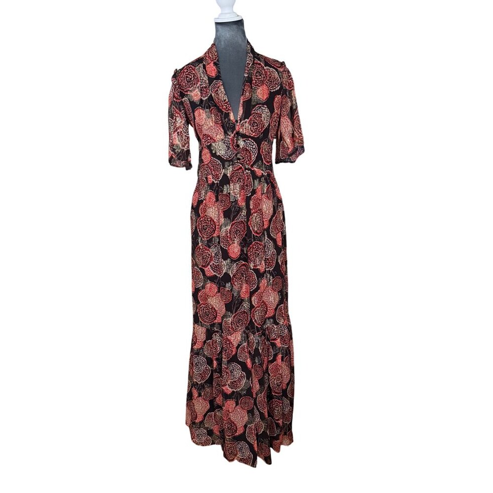 Ba&sh Robe Hide Floral Maxi Dress Size S NWT - Picture 1 of 11
